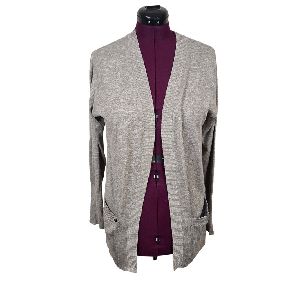 Women's Rewind Tan Beige Open Front Sweater Cardigan | Size Medium